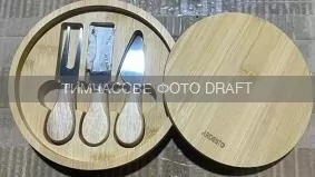 Набор для подачи сыра Ardesto Midori, 4 предмета, бамбук, дерево, нержавеющая сталь