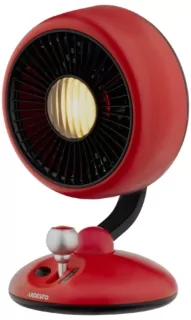 Table fan ARDESTO AviaFan FT-F3600RD desktop, 12cm, rechargeable, backlight, USB-A Type-C, red