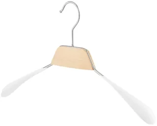 ARDESTO wide hanger, 43 cm, metal, PVC, wood, white