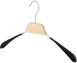 ARDESTO wide hanger, 43 cm, metal, PVC, wood, black