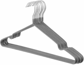 ARDESTO set of hangers, 40.5 cm, 10 pcs, metal, PVC, grey
