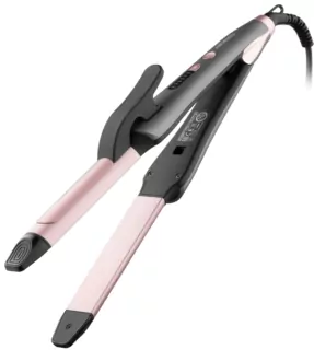Плойка-випрямляч 2в1 ARDESTO Pink Touch, 65Вт, 100-200C, кераміка, сірий+рожевий